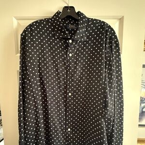 POLO RALPH LAUREN LINEN POLKA DOT SHIRT